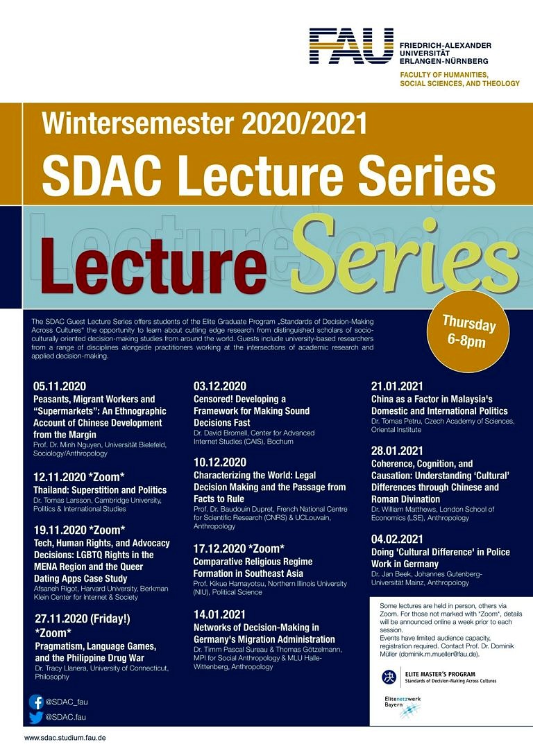 SDAC Guest Lecture Series Winter 2020/2021